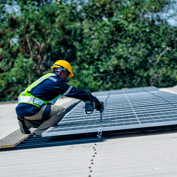 Solar panel installation